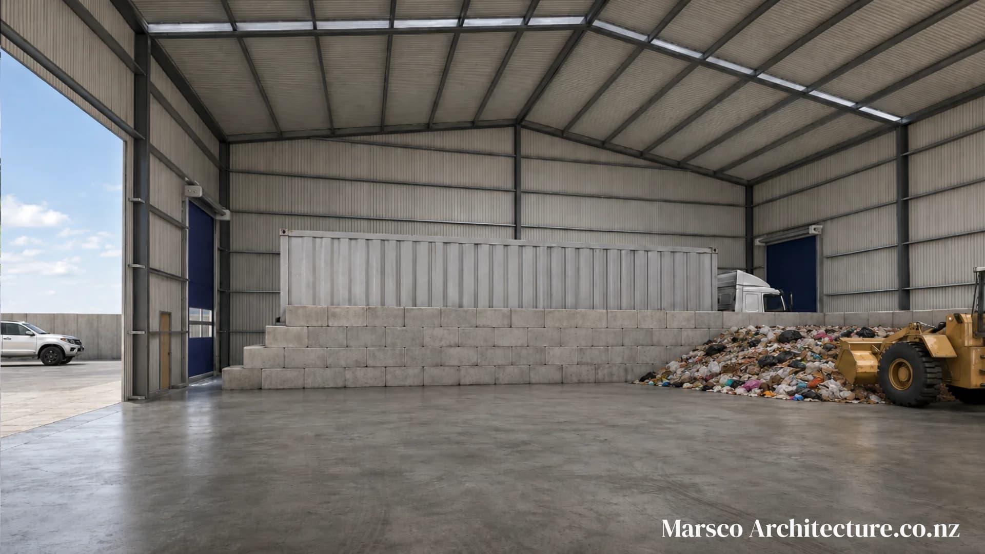 Industrial resource recovery facility master plan enclosed building North Island, Marsco Architecture